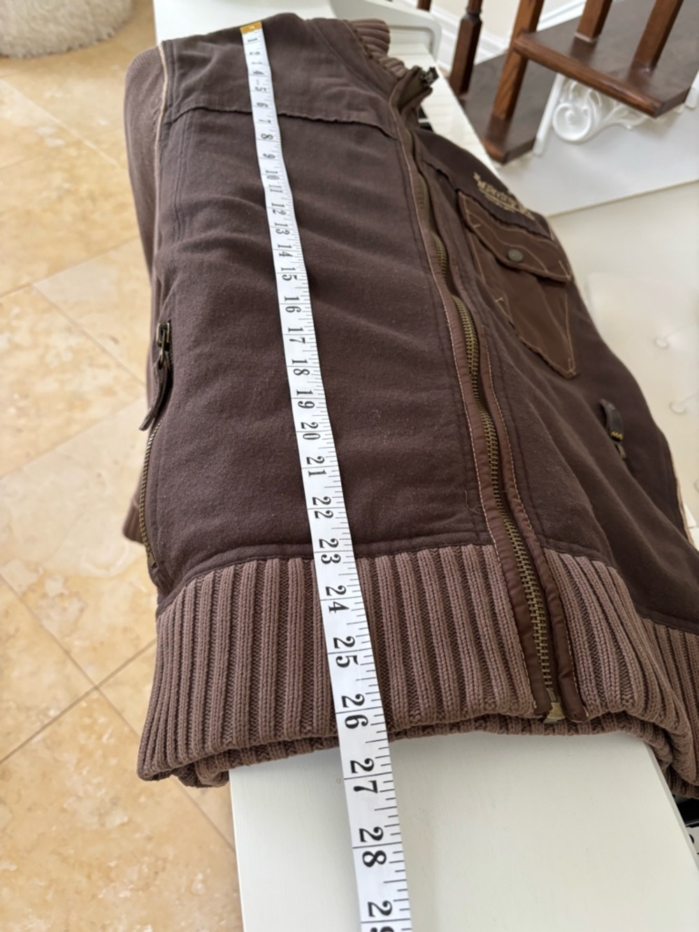 Men's Brown Zip-Up Sweater Jacket - Unbranded - Picture 13 of 13